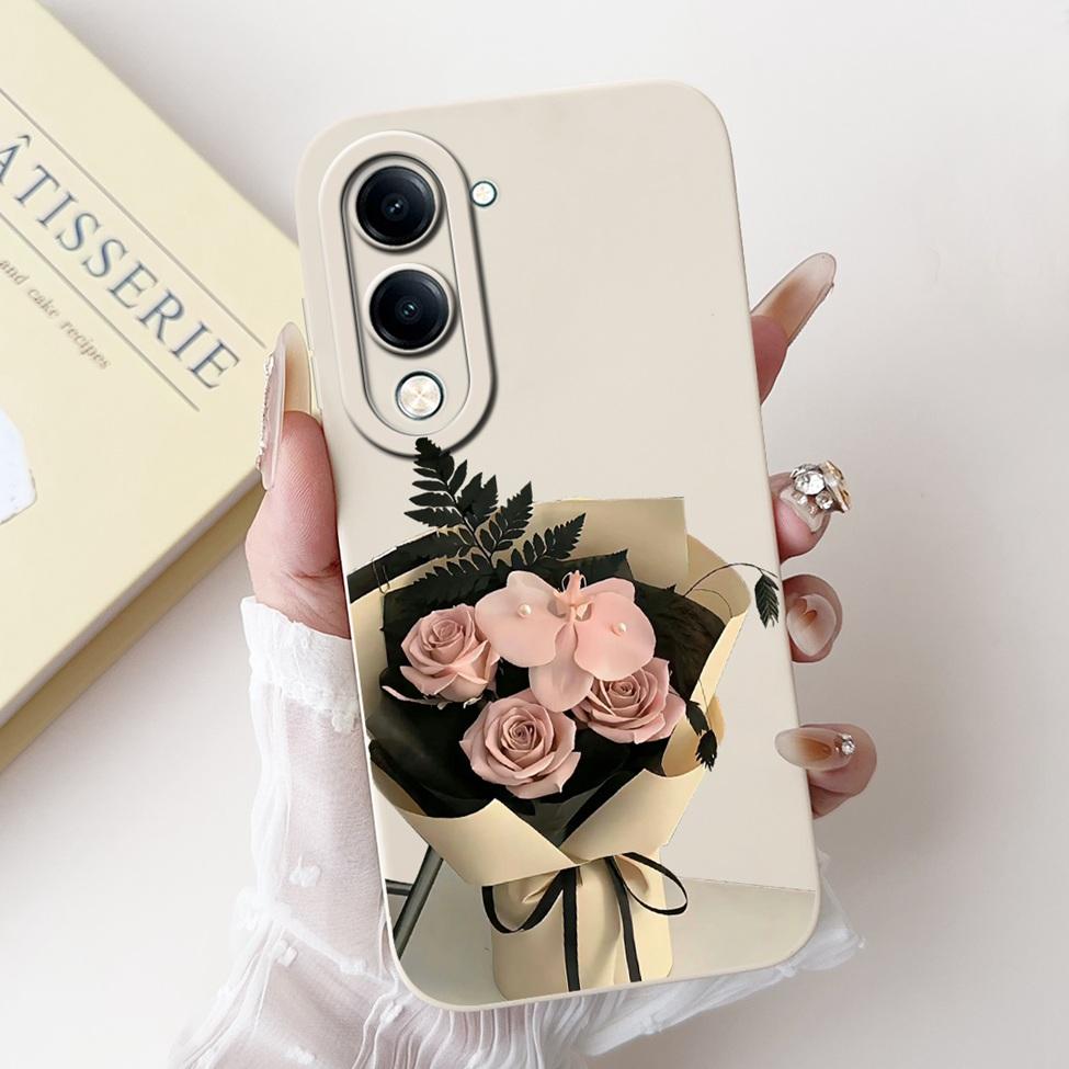 For Vivo Y04 Case V2430 Silicone Cute Cat Fashion Butterfly Flowers Love Painted Back Cover For Vivo Y04 4G Phone Case Bumper