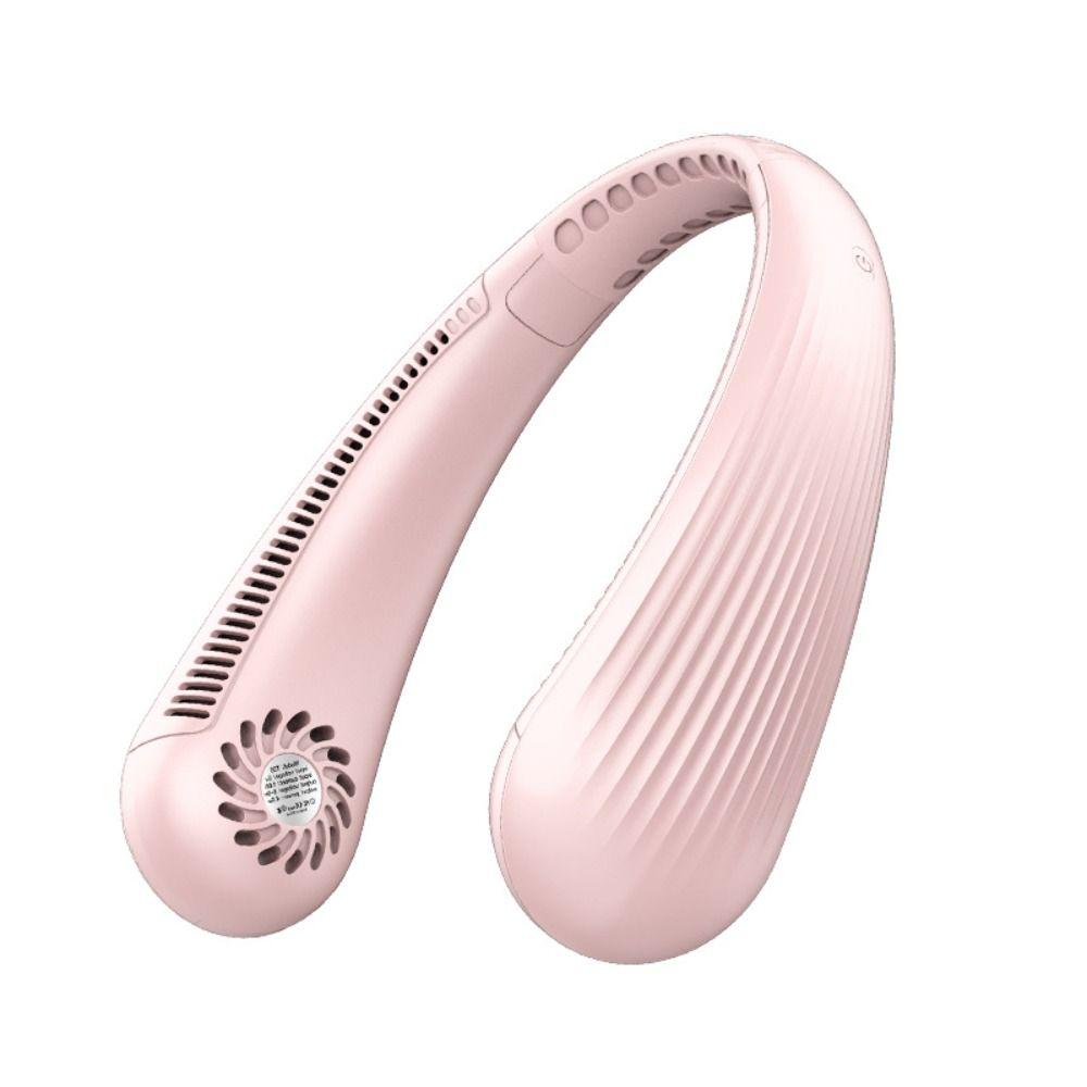 2024 Модернизированный портативный шейный вентилятор Hands Free Персональный мини-безлопастной вентилятор Перезаряжаемый через USB 3-скоростной вентилятор Воздушный охладитель Спорт на открытом воздухе