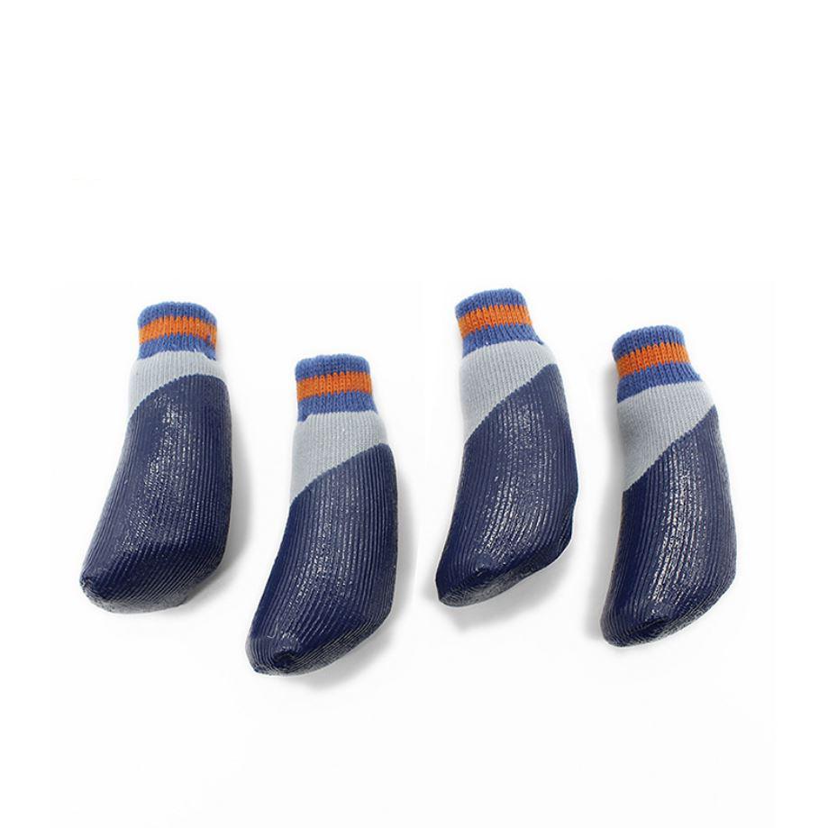 Обувь для маленьких собак, носки, однотонный дизайн, 4 шт./компл., непромокаемая обувь для собак, повседневная осенне-зимняя сетчатая обувь для собак маленьких и средних размеров