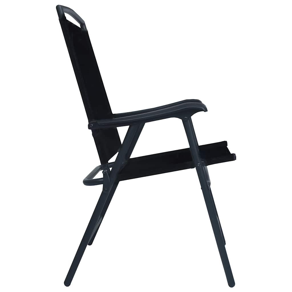 vidaXL Klappstühle, 2 Stück, Textilene, Schwarz