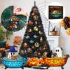 2025 Halloween Ghost Reading Ornament Set 24 Days Advent Calendar 2D Acrylic Reading Ghost Countdown Calendar for Party Decor