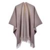 European and American Sytle Women's Solid Color Pashmina Shawl Autumn Winter Warm Cape Plain Cloak