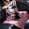 1pc Flannel Kuromi, My Melody, SanrioThrow Blanket, Cartoon Truck Pattern Printed Blanket, Warm Cozy Soft Blanket For Couch Bed Sofa Car Off