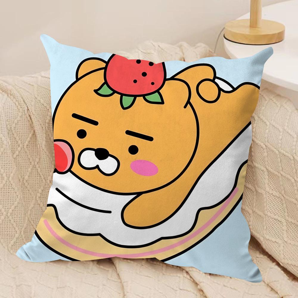 Чехол-подушка C-Choonsik Kakao Kakaotalk, шелковистый короткий плюш, скрытая молния, пылезащитный, для дивана, для домашнего декора