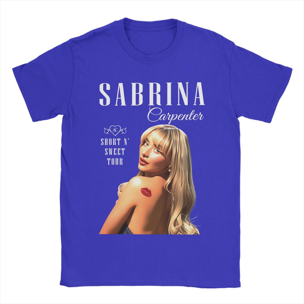 Sabrina Carpenter TShirt Summer Pure Cotton T Shirts For Couple Leisure Design Tshirt ShortSleeved Vintage Tops
