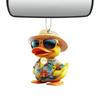 2D Acrylic Yellow Duck Rearview Mirror Accessories | Car Decoration for Rear View Mirror-