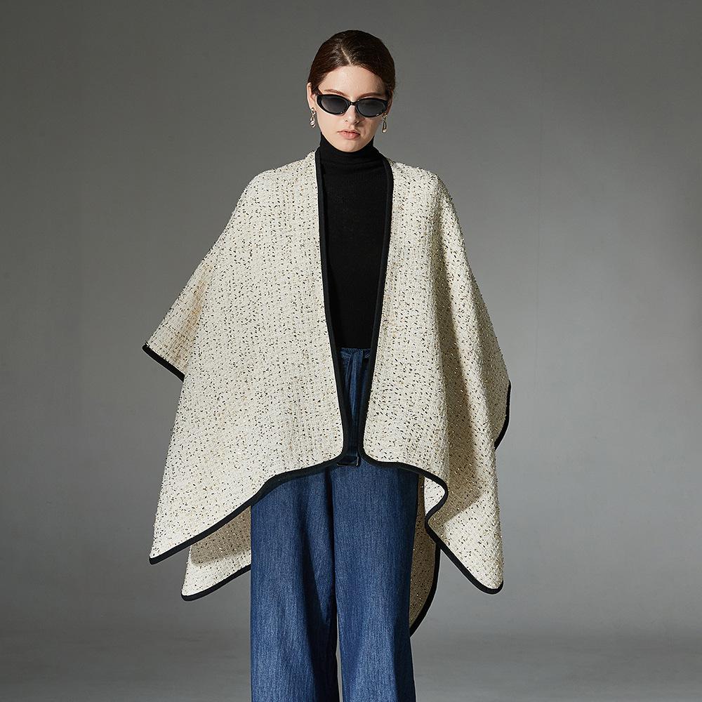 European & American Style Wool Shawl with Gold Thread - New Spring, Autumn, Winter Collection