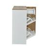 Shoe Cabinet + Coat Rack Set, 5-Piece, consisting of Shoe Bench, Mirror, 1 Hanging Compartment and Coat Panel (4 Hooks). Entryway, Living Room