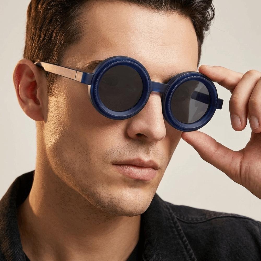 Rotatable Polarizing Round Sunglasses Lightweight Stylish Sunglasses Unisex
