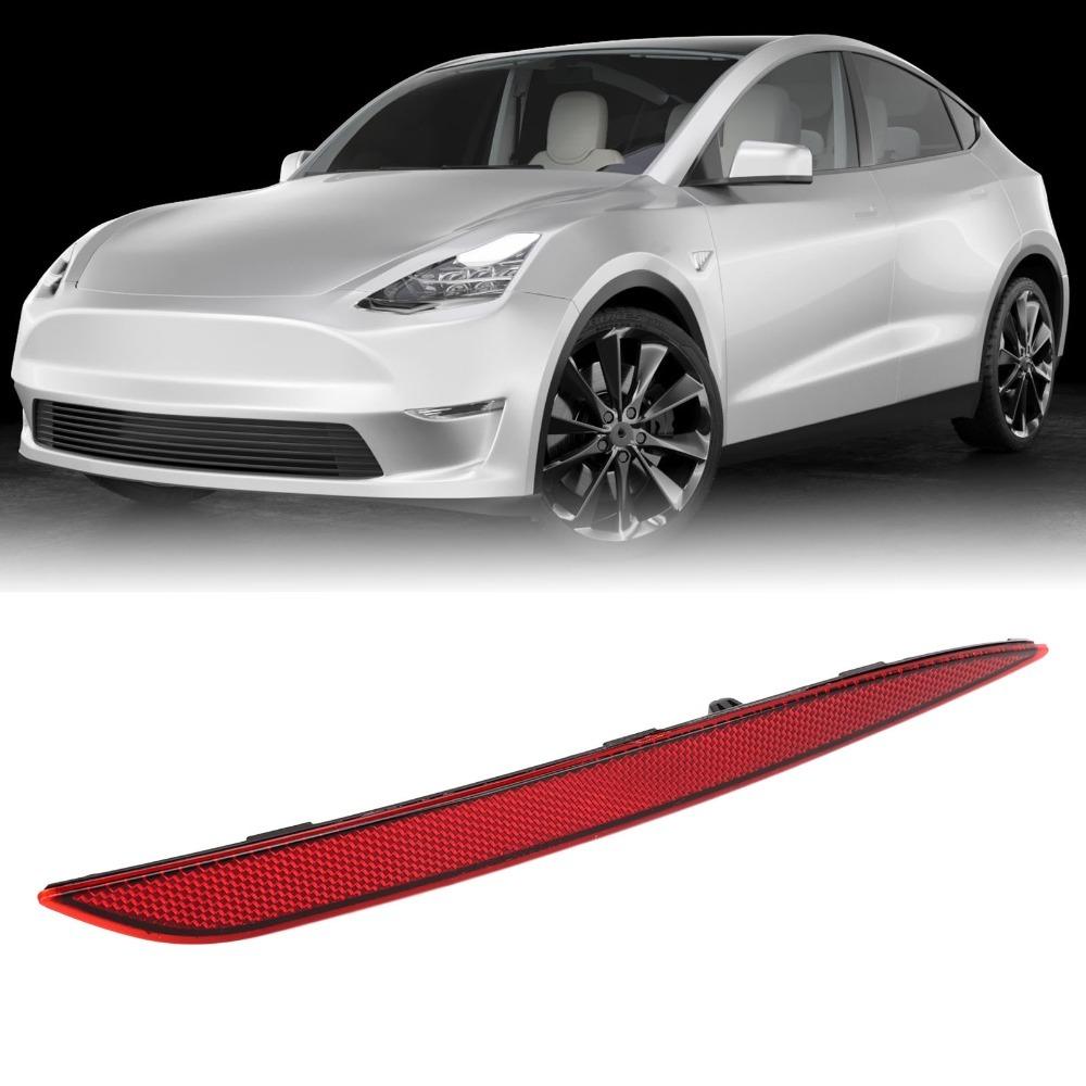 ABS Rear Bumper Reflector Red Bumper Light Left Right Reflector Lamp For Tesla Model Y 2020-2023