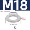 Утолщенная плоская шайба из нержавеющей стали 304 - Размеры M3-M12