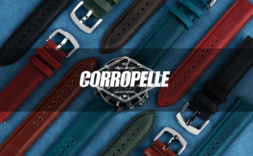 CORROPELLE Натуральная кожа Часы Быстрая замена Без инструментов Ретро Элегантный Crazy Horse Тактильный Унисекс Ремешок, Застежка, 18 мм, 19 мм, 20 мм, 21 мм, 22 мм,