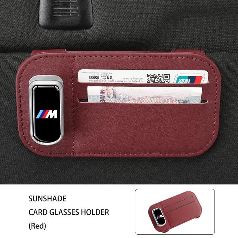Multi-functional Car Sun Visor Organizer Card Glasses Holder For BMW E30 E34 E36 E39 E46 E52 E53 E60 E61 E62 E70 E71 E83