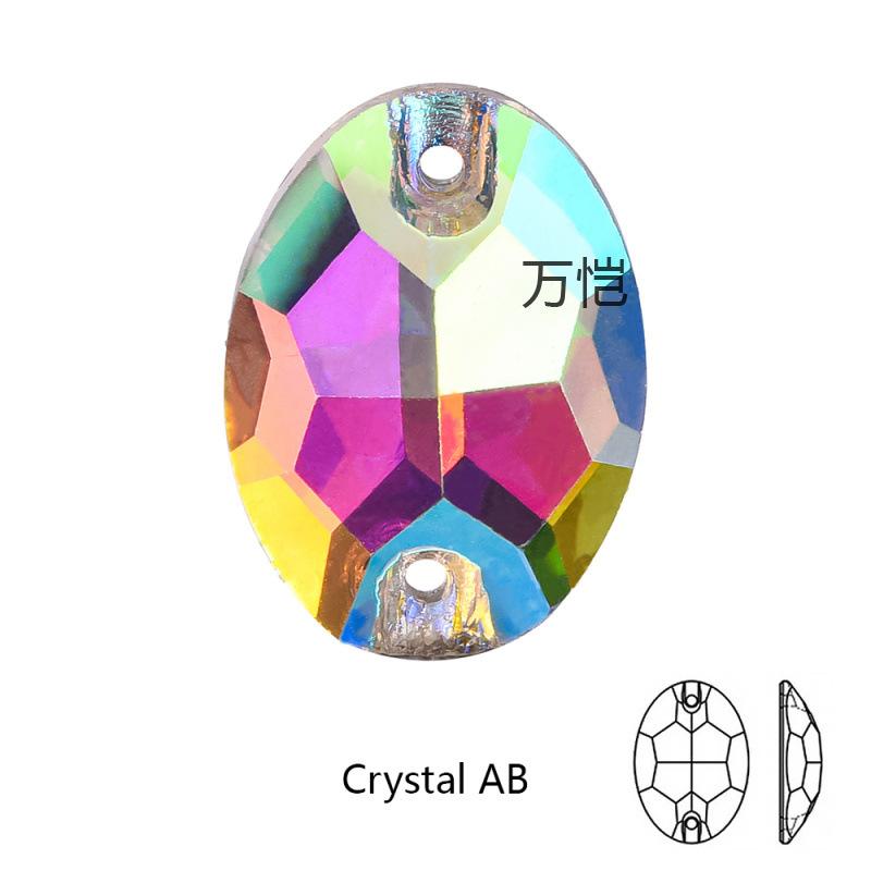 Стеклянная дрель с плоским дном для ручного шва, белая, Ab, двойное отверстие, капля воды, конский глаз, спутниковая плоская пряжка, сделай сам, ювелирные изделия, аксессуары для багажа, стразы