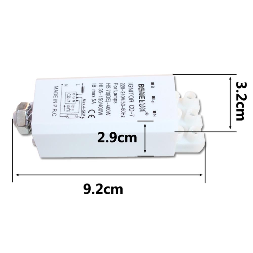 CD-7 70-400W Electronic Ignitor Starters for HID HPS Lamps Metal Halide Light HS70DE/400W HI35-150 Sodium Lamp Tube