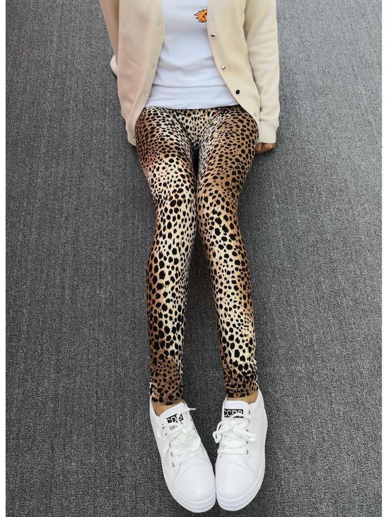 Leopard Print High Waist Stretch Leggings - Stylish and Comfortable Women's Skinny Pants, Hot Sale!