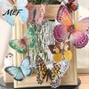 Removable PVC Wall Art 36Pcs 3D Butterfly Stickers, Realistic Decals, DIY Room Decor for Home Bedroom Living Wedding Party Decorations Supplies