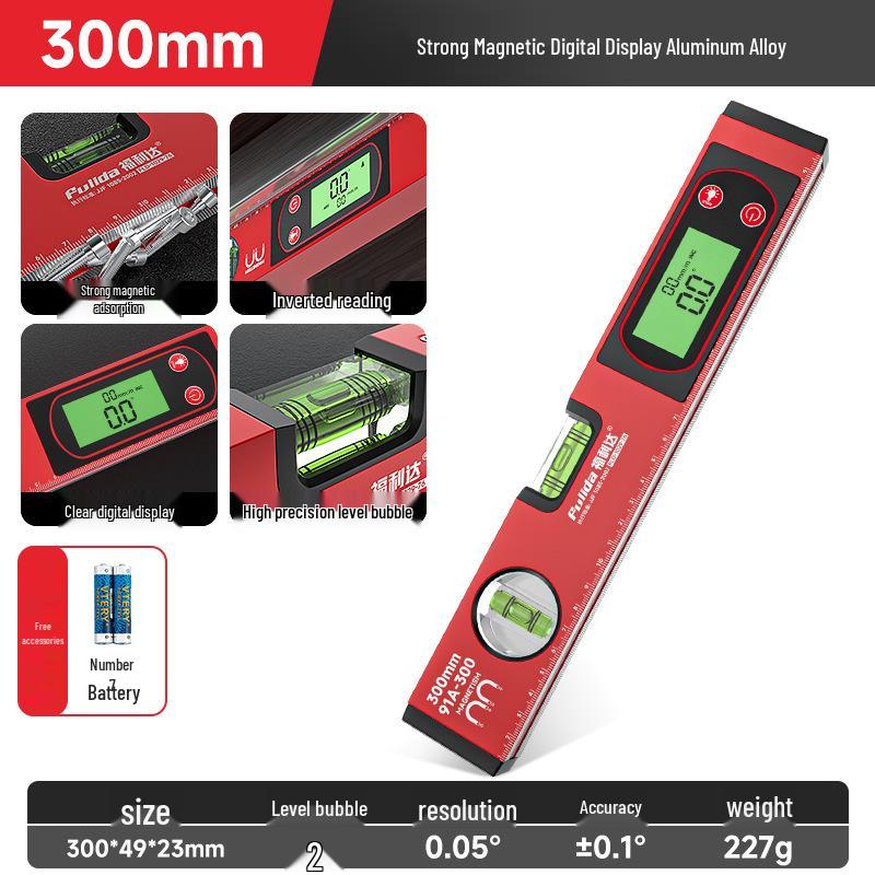 Precision Digital Angle Measuring Level with Strong Magnetic Base