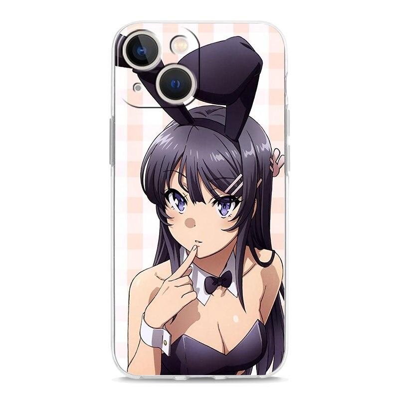 Rascal Does Not Dream of Bunny Girl для iPhone 14 13 11 12 Pro Max X XR XS Чехол для телефона для iPhone 14 7 8 Plus SE Прозрачный мягкий чехол