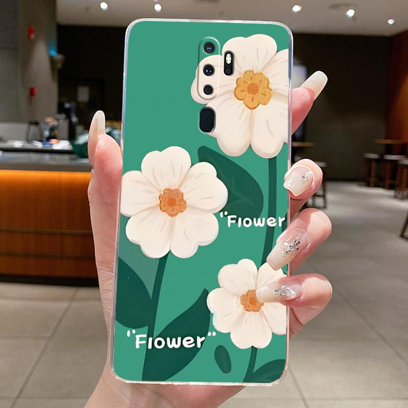 Для OPPO A9 (2020) / А5 (2020) Чехол Роскошная Мода Бабочки Цветы Прозрачный Мягкий Силиконовый Задний Чехол для Телефона Oppo A9 A5 2020