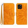 HT04 For Honor X8b 4G PU Leather Phone Case Wrist Strap Sunflower Pattern Cover