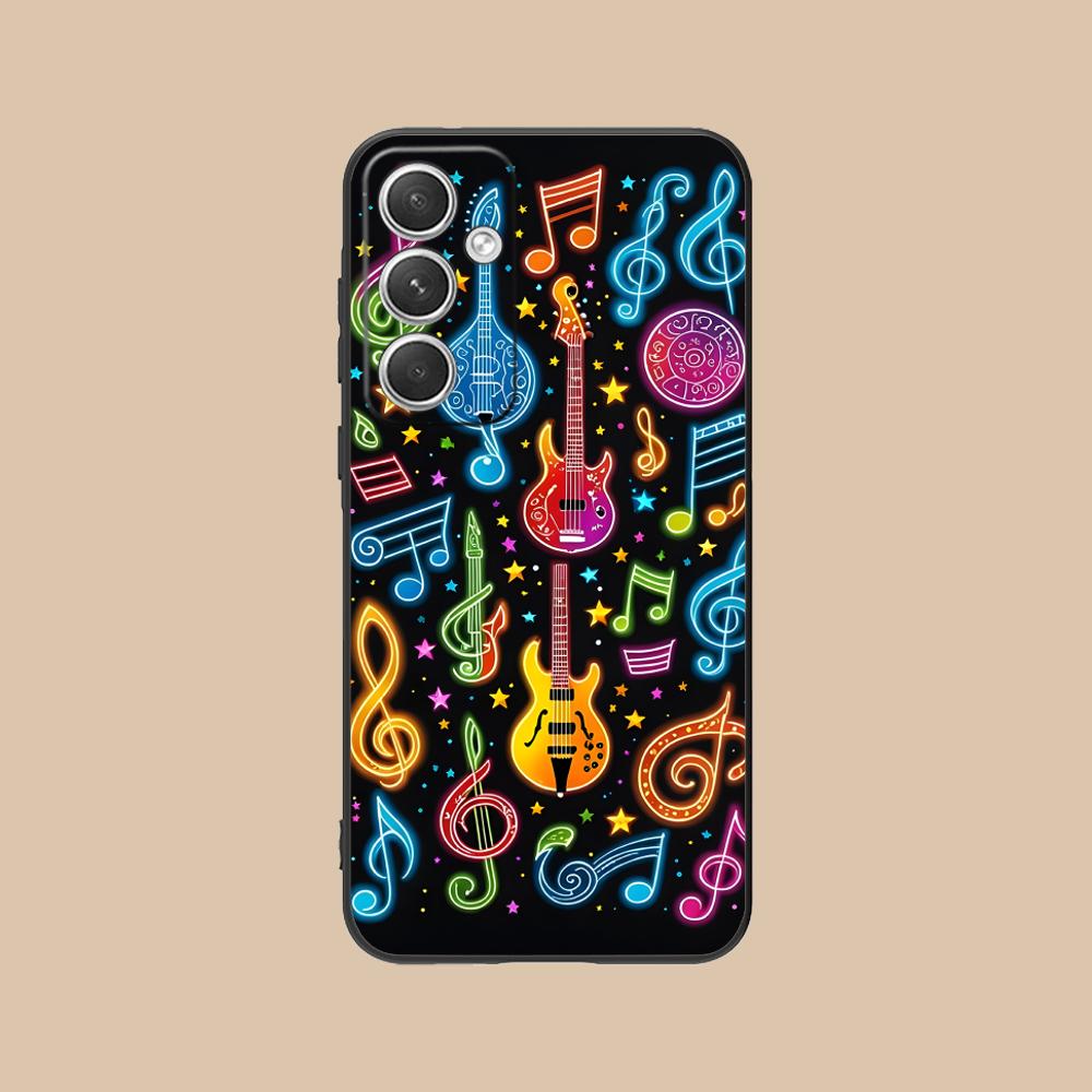 Чехол для мобильного телефона с нотным станом для Samsung Galaxy S26 S25 S24 S23 S22 S21 S20 Note20 Plus FE Ultra Цветная накладка