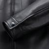 FAPAI Men's Stand Collar Genuine Leather Jacket