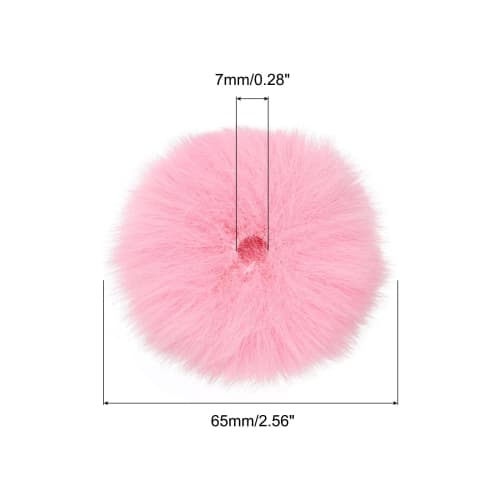 PATIKIL Fur Microphone Windscreen, 7mm X 65mm, Microphone Cover, Windscreen for Indoor and Outdoor Microphones, Pink
