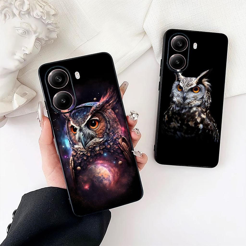 Мультяшная сова Птица Обои Чехол для телефона для Samsung Galaxy A06 A05 A14 A50 A51 A52 A12 A13 A23 A70 A07 A25 A26 A72 A56 Чехол