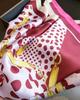 Chain Dot Silk Square Scarf Women Luxury Print Kerchief Soft Satin Hairband Hands Bag Ribbon Foulard Hijab Neckerchief Headband