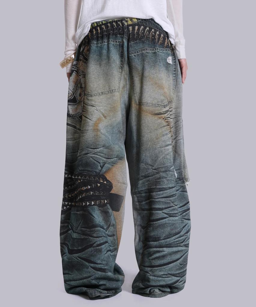 Jeidideuleondeon (U) Belt Illusion Monster Jogger Blue
