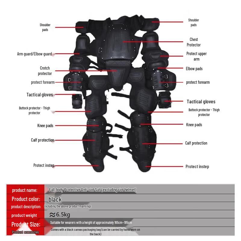 Professional Full-Body Riot Control Suit Set