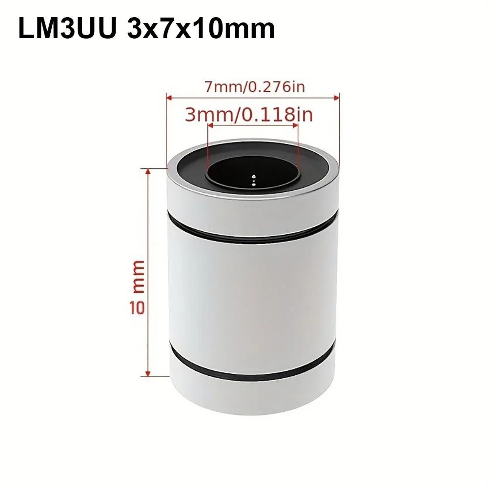 Прочная CNC деталь для 3D-принтеров LM3UU LM4UU LM5UU LM6UU Втулка Стальной линейный шарикоподшипник LM8UU LM10UU LM12UU LM16UU