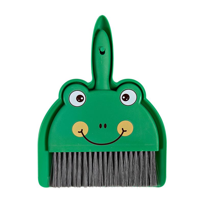 Mini Cartoon Desktop Broom & Dustpan Set - Small Table Sweeper Combo