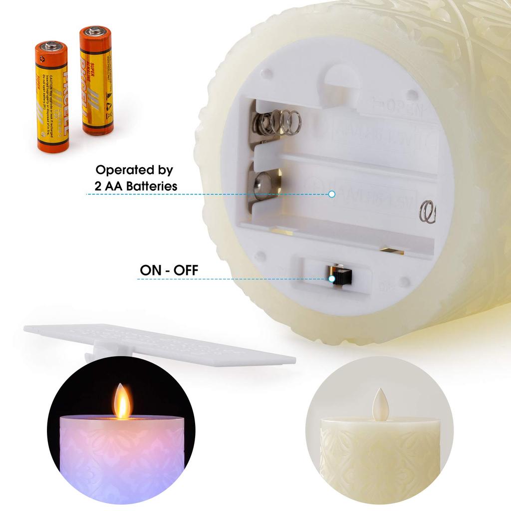 3/1Pcs Real Wax Led Candles with Remote Led Flameless Electric Candles Lamp Tealight Candle for Home Wedding Decor Night Light