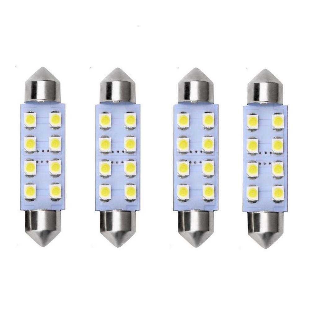 10/4 шт. 31 мм, 36 мм, 39 мм, 41 мм светодиодные лампы 2835 8SMD, автомобильная купольная лампа с двойным наконечником на крыше, лампа для чтения