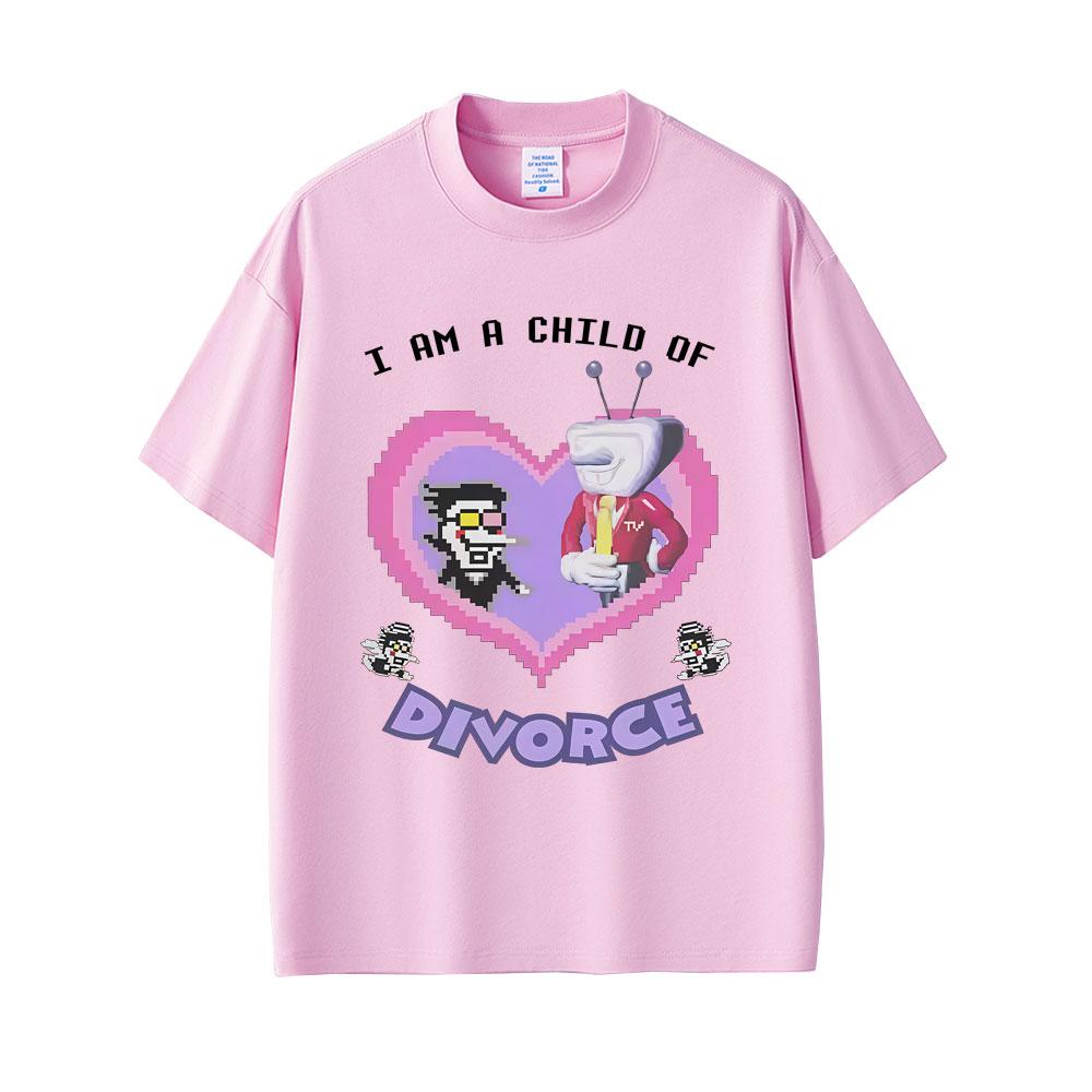 Game Deltarune Spamton and Tenna I Am Child of Divorce Funny Meme Tshirts Men Women Casual Cotton Vintage Oversized T Shirts