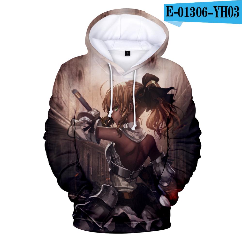 New Simple Style Koop 3D Print Fate Stay Night Hoodies Sweatshirts Jongen/Meisje Kawaii Pullover Streetwear Nieuwe Fate Loose