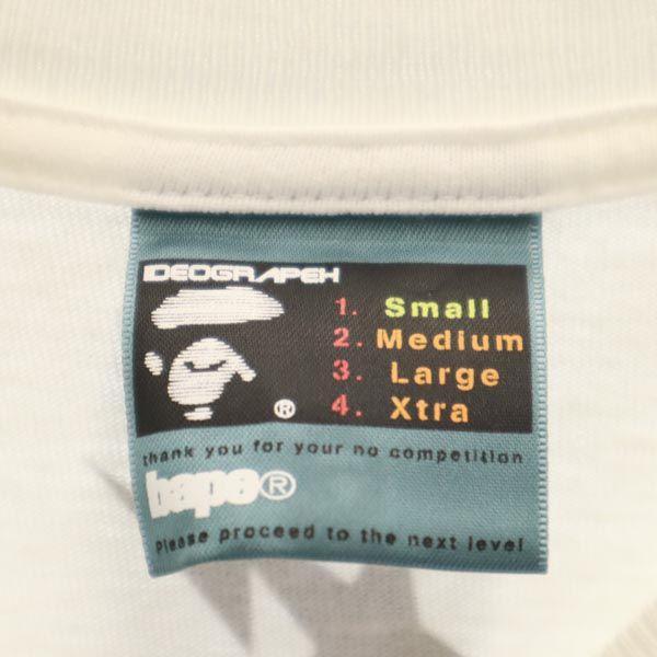 A Bathing Ape Сделано в Японии Футболка с длинным рукавом S Белая система Ron T Мужская Б/у