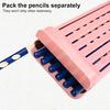 Portable Pencil Case with Magnetic Lock 7 Compartments Multifunctional Waterproof Pen Box for Students Kids School Supplies with Pencils Eraser Rulers