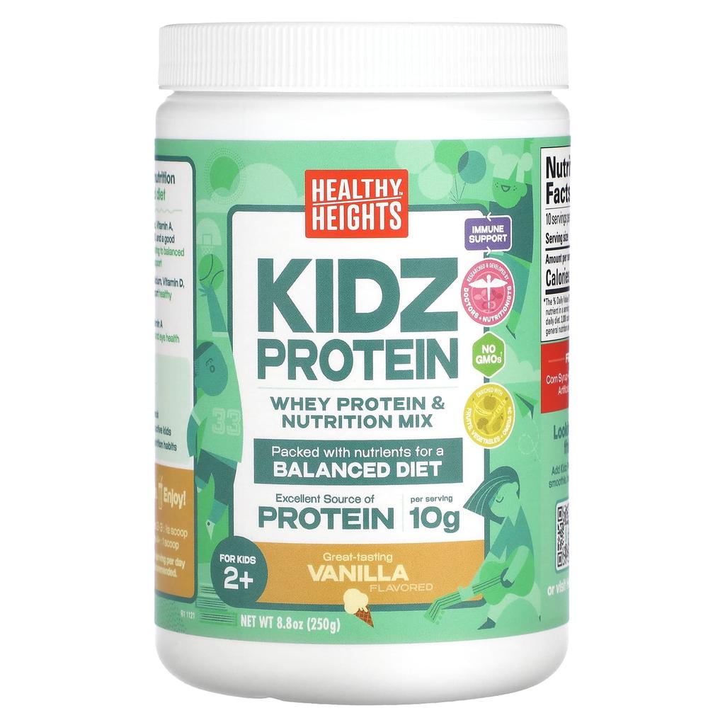 Healthy Heights Kidz Protein, For Children Ages 2+, Vanilla, 8.8 Oz (250 G)
