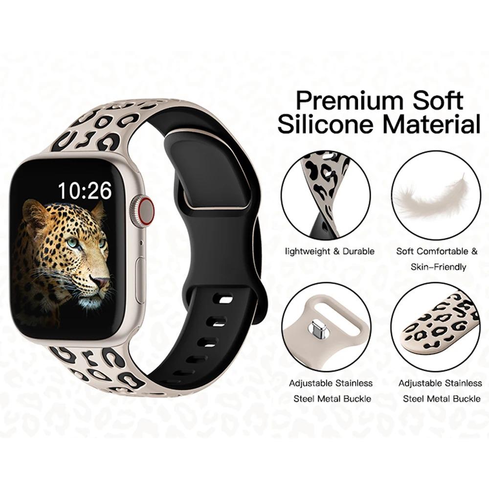 Ремешки Для Apple Watch Band 40мм 44мм 42мм 45мм 41мм 49мм 46мм Силиконовый Гравированный Correa Браслет Серия 8 9 7 SE 6 ultra 2 3 10