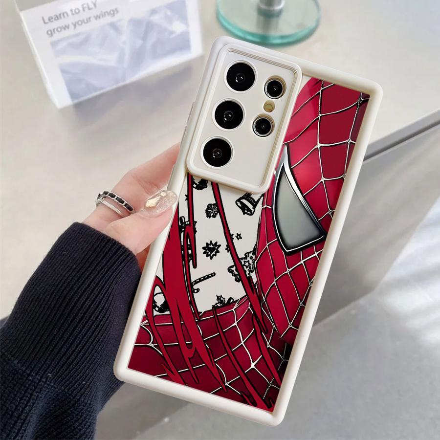 Рождественский чехол Marvel Человек-Паук для Samsung Galaxy S24 Plus S25 Edge S21 S25 Ultra S22 S23 FE S24Ultra S20FE Мягкий чехол