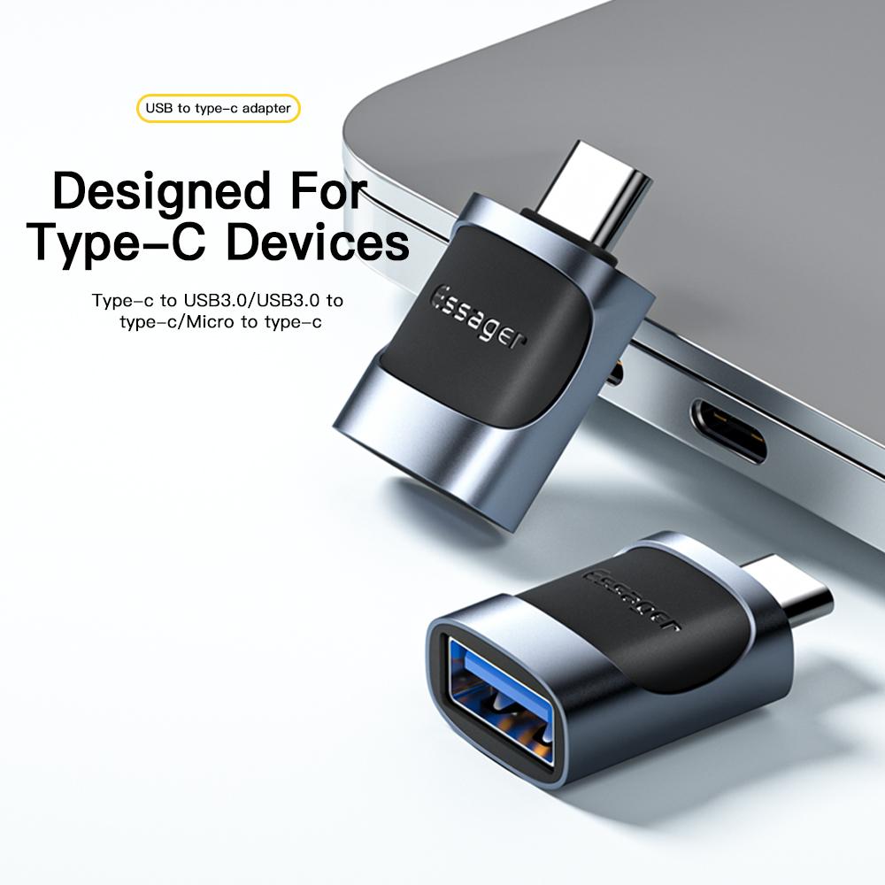 Essager Адаптер Otg Type C к USB Micro USB к типу C Адаптер Otg USB к типу C для Macbook Xiaomi Huawei Samsung Разъем Otg