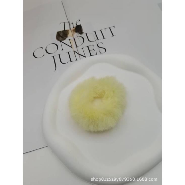 Plush Hair Scrunchies for Women & Kids, Soft Furry Hair Ties, High Ponytail Holder, Autumn Winter Fashion
