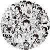10/30/50/120 шт. Черно-белые Аниме ONE PIECE Наклейки Водонепроницаемые Наклейки для Ноутбука Мотоцикла Дорожного Багажа Декоративная Наклейка на Автомобиль