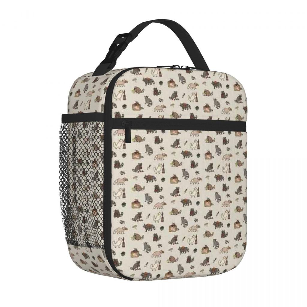 Bestselling Farmcore Raccoons Double Deck School Lunch Bag Preschool Lunch Canvas Lunch Bag