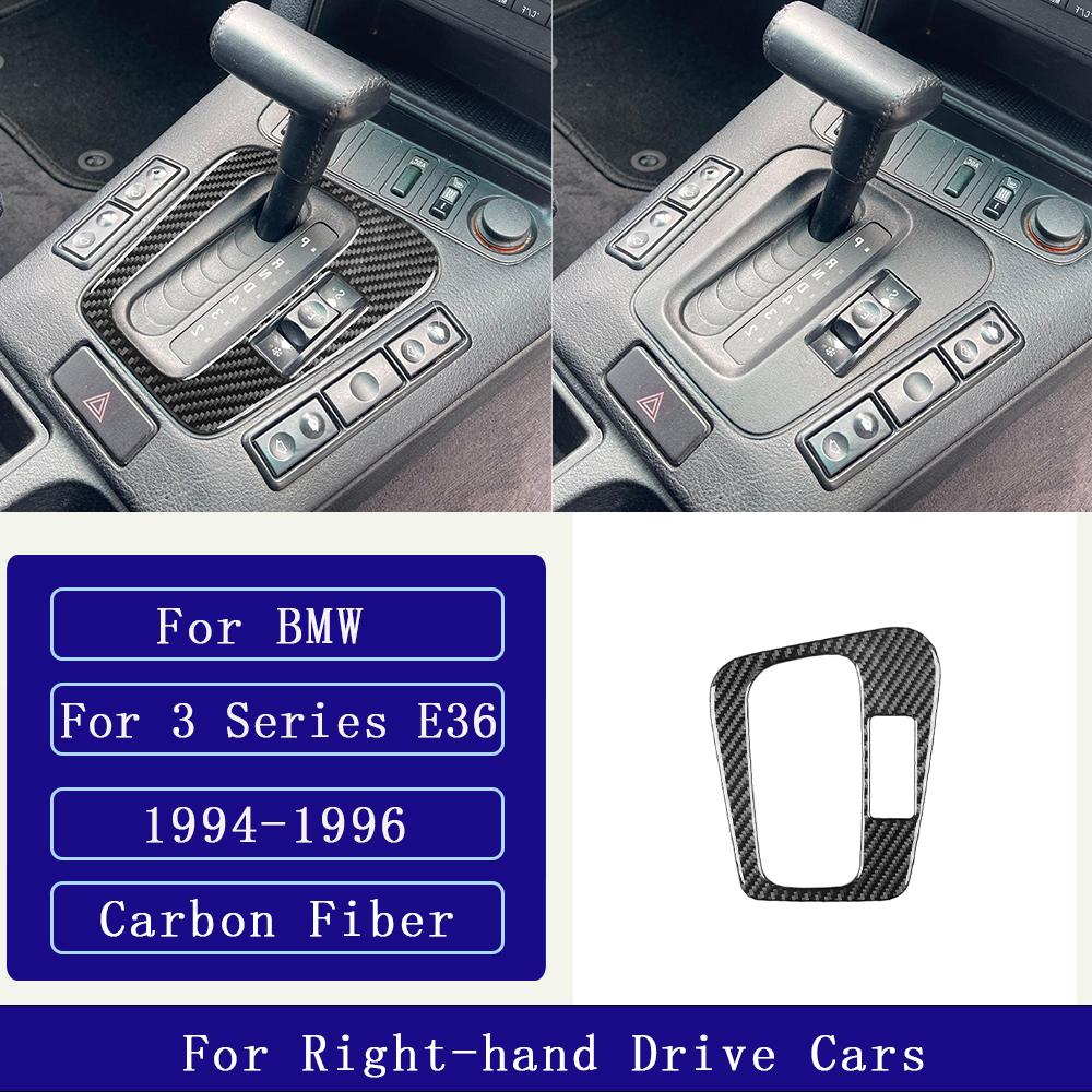 For BMW 3 Series E36 1994-1996 Carbon Fiber Centre Gear Shift Panel Trim Cover Car Accessories Interior Decorative Sticker