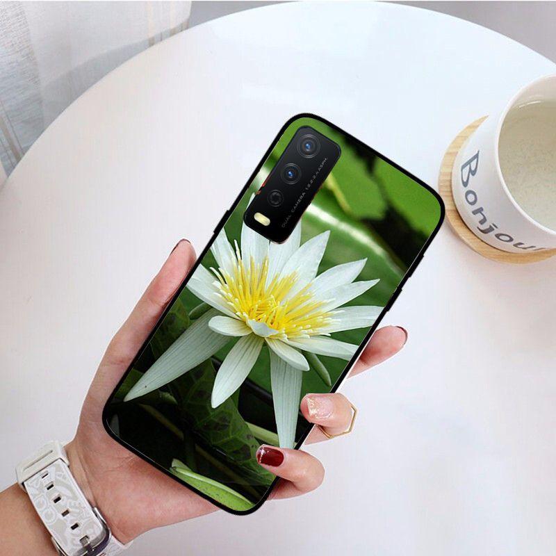 Funda ЦВЕТЫ ЛОТОСА чехол для телефона для vivo Y31 Y30 Y33S Y11S Y12S Y17 Y20 Y20S Y21 Y21S Y1S Y53S Y15 Y19 Y91C V23 5G чехлы