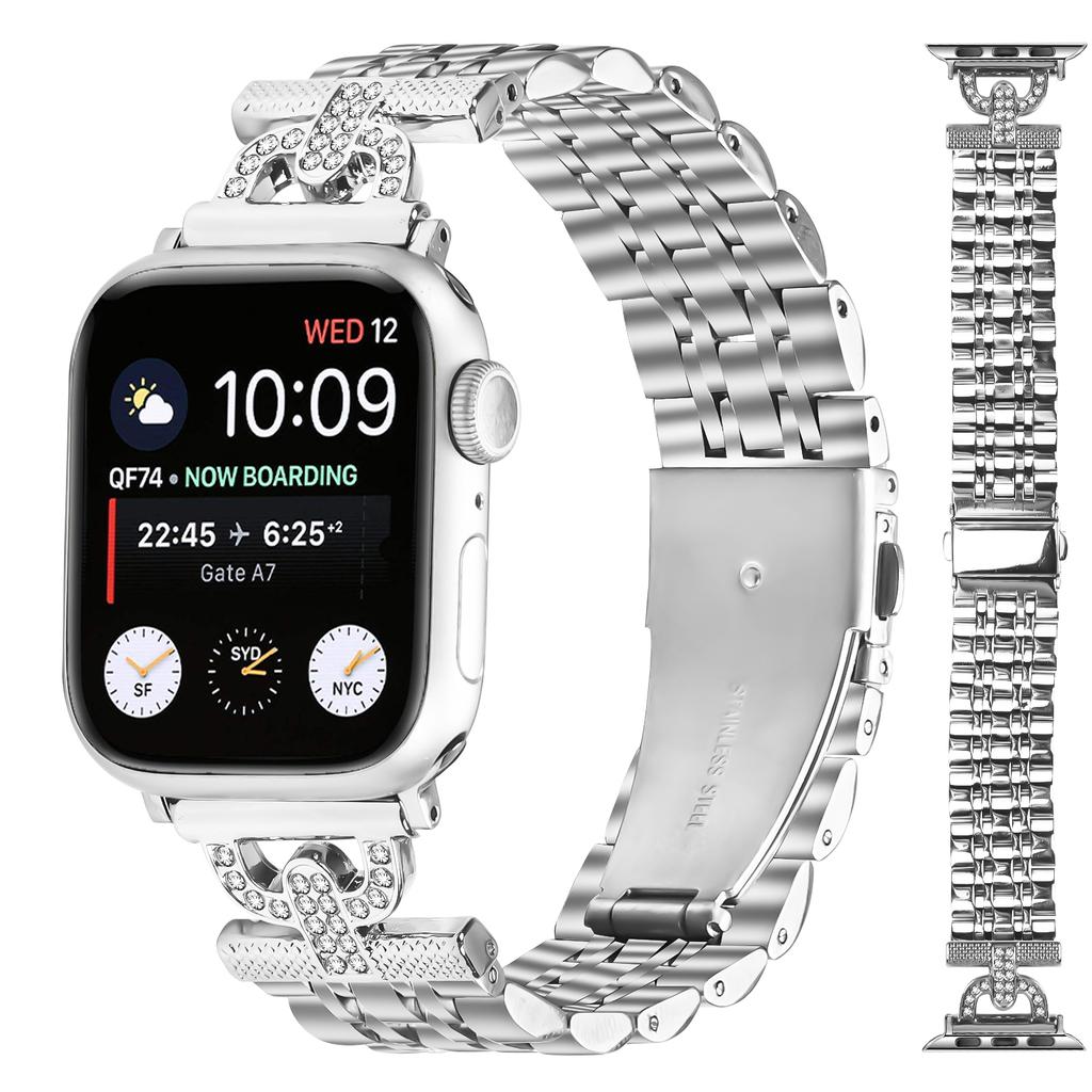 Watch Band for Apple Watch Ultra 3 2 1 49mm/Series 11 10 46mm/9 8 7 45mm/SE3 SE2 SE 6 5 4 44mm/3 2 1 42mm Stainless Steel Strap
